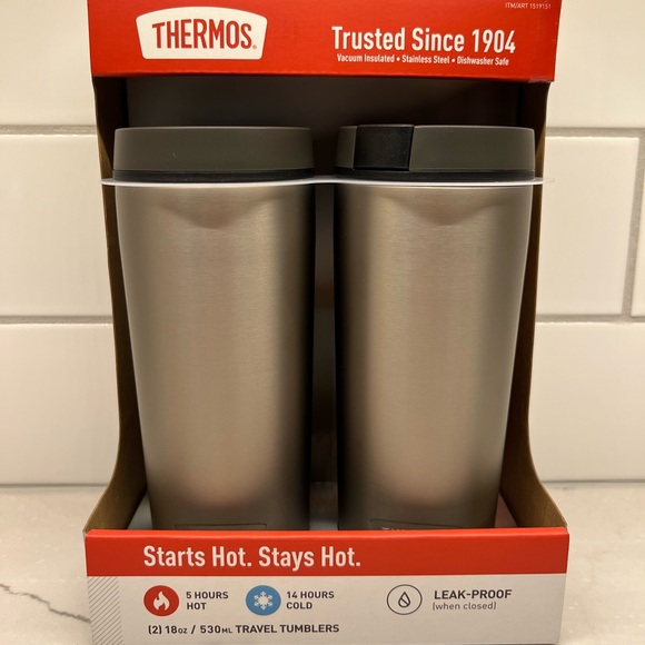 Thermos Other - Thermos two pack, silver/ charcoal gray.